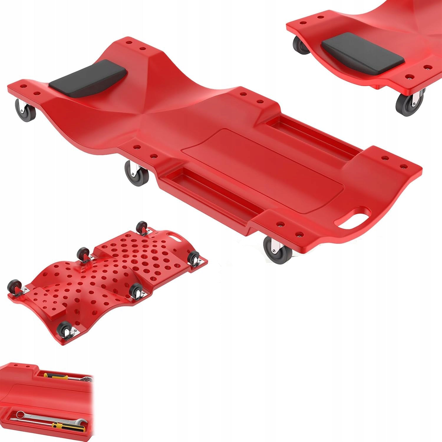 WORKSHOP LOUNGER STROLLER 6 BEARING WHEELS 150kg 40" 100cm