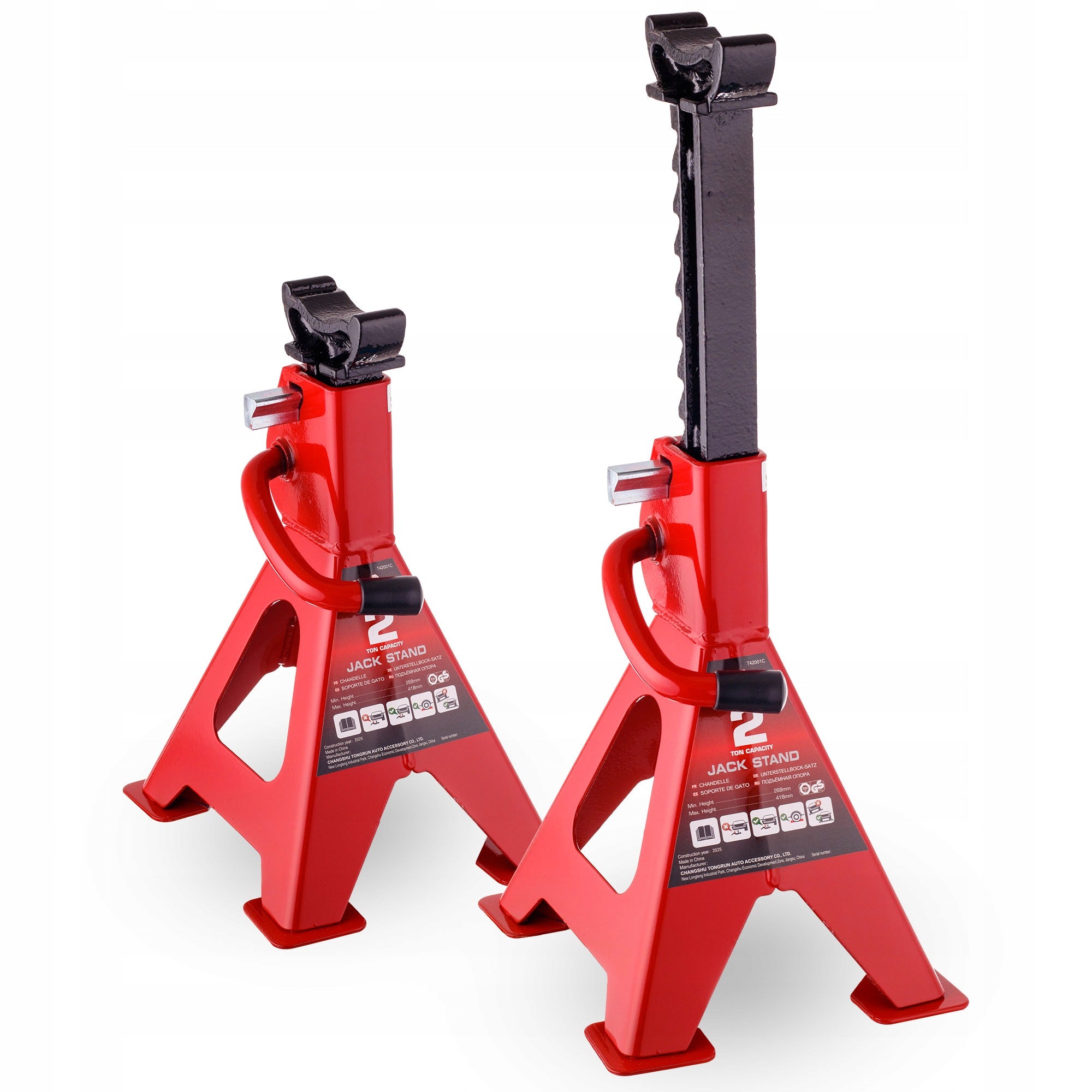 WORKSHOP STANDS 2T SET OF 2 PIECES HEIGHT 265-415MM Brand Big Red