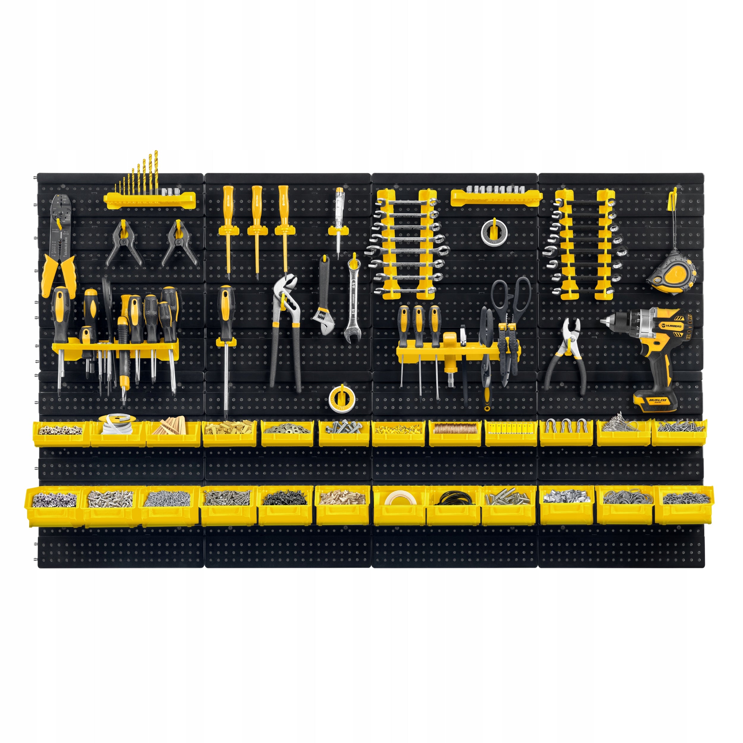 WORKSHOP TOOL BOARD 128x76cm HUMBERG 54 elements FULL set Brand HUMBERG