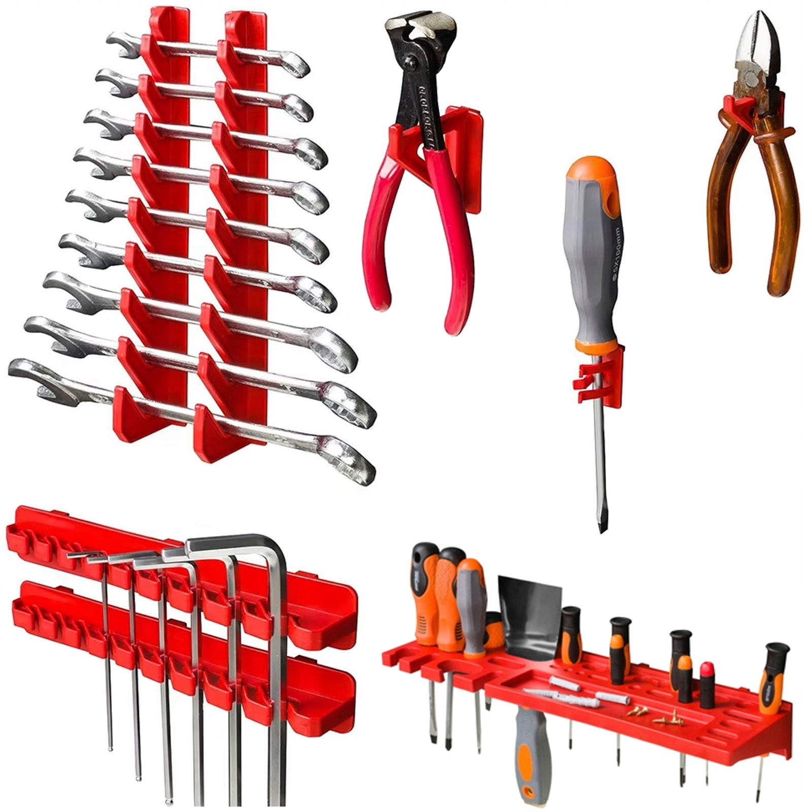 WORKSHOP TOOL BOARD WALL 114x77cm 74 el. HANDLES 32 CUVETTES Product width 114 cm