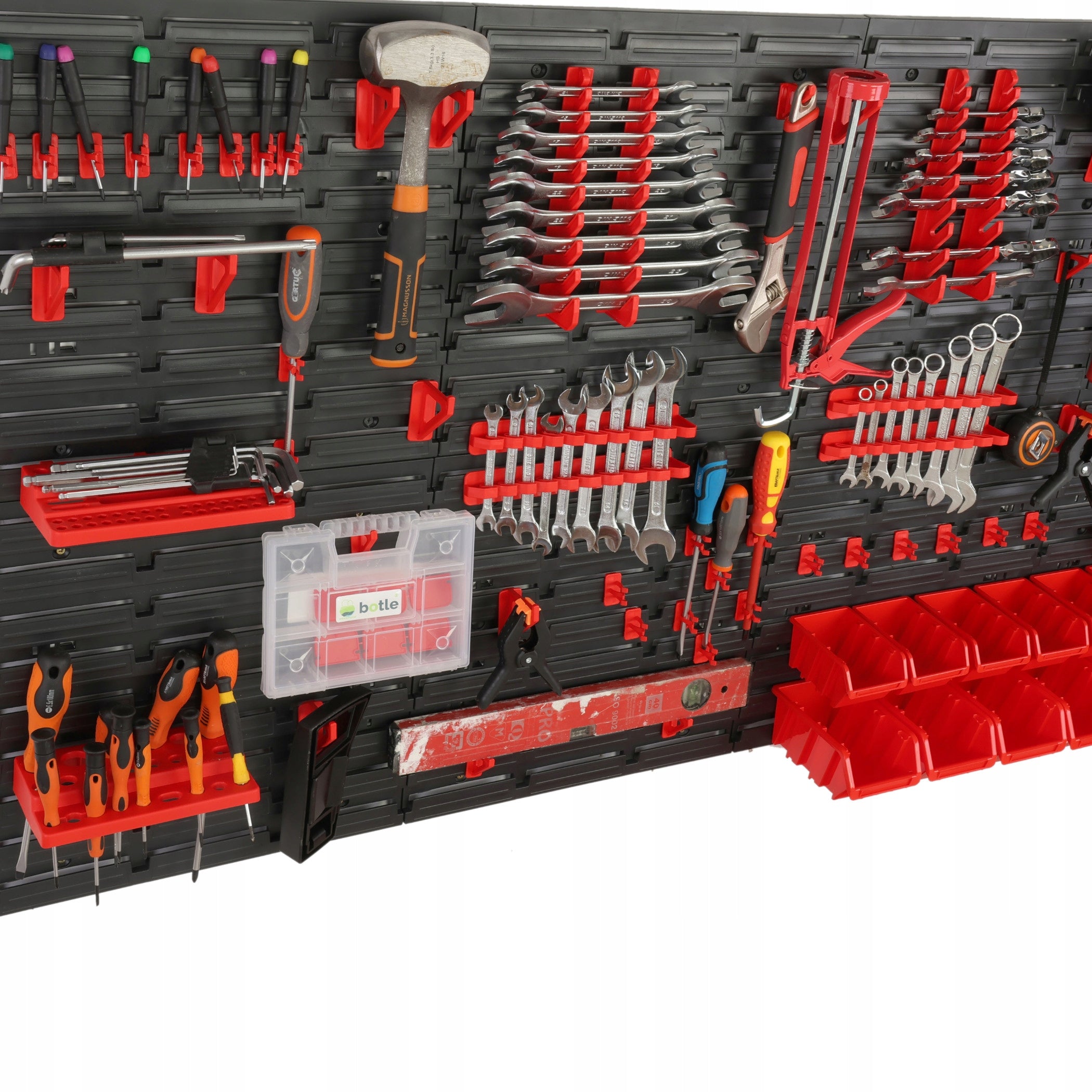 WORKSHOP TOOL BOARD WALL 160x80cm + 26 CUVETTE GARAGE HANDLES Additional features hangable