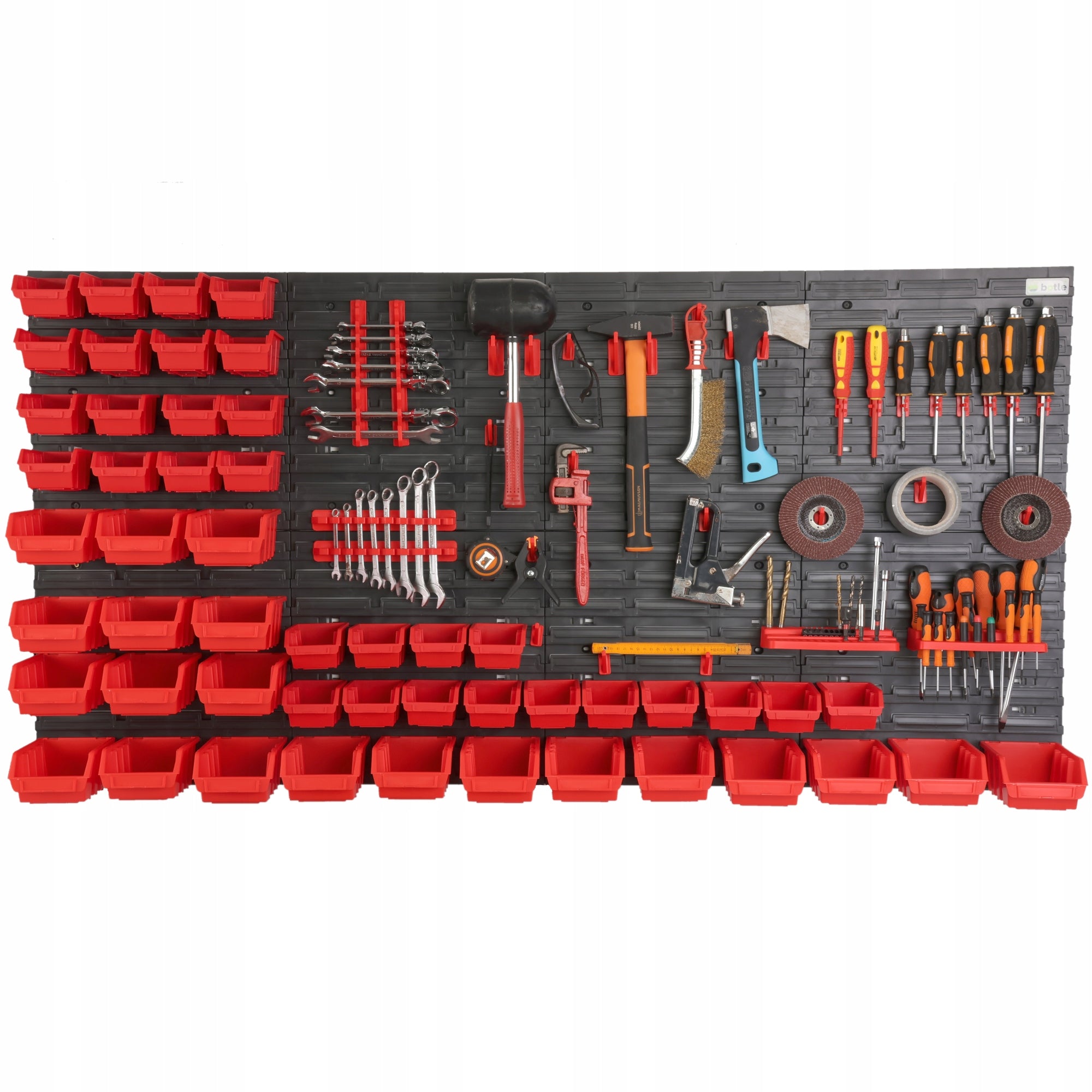 WORKSHOP TOOL BOARD WALL 160x80cm + 51 CUVETTE GARAGE HANDLES Brand Botle