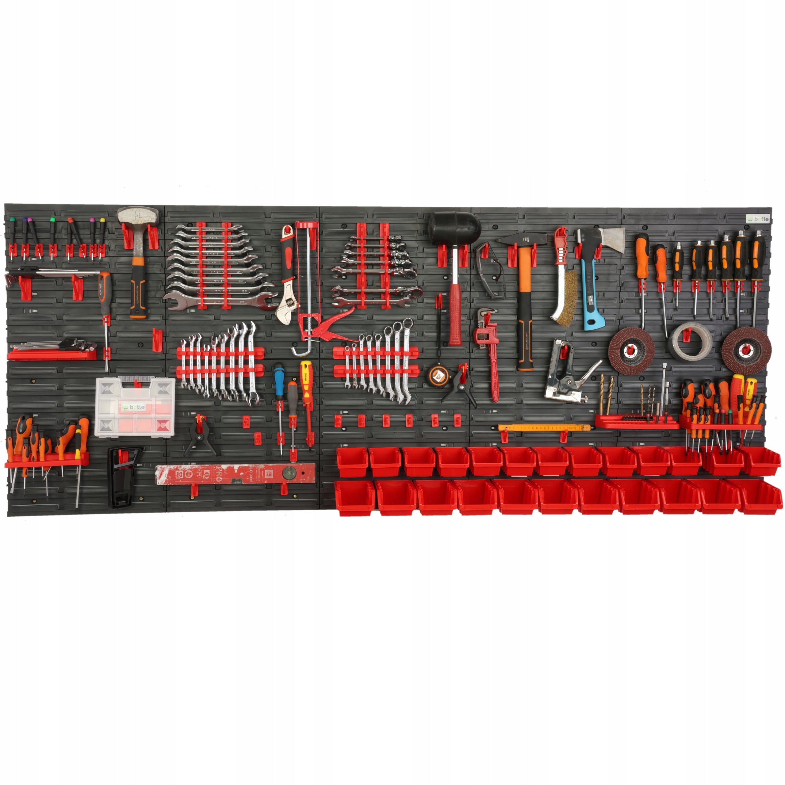 WORKSHOP TOOL BOARD WALL 200x80CM + 24 CUVETTES GARAGE HANDLES EAN (GTIN) 5904865739349