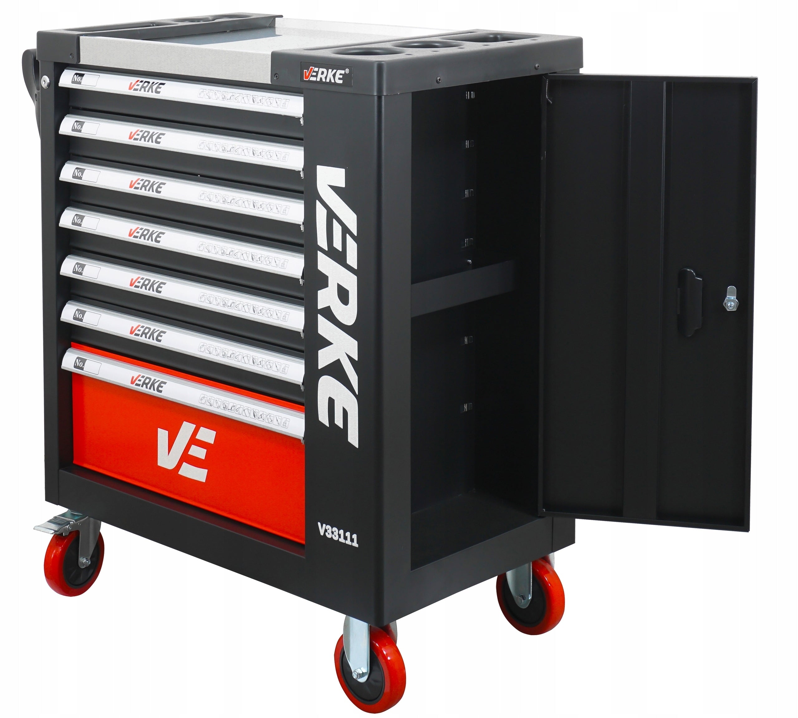 WORKSHOP TOOL CABINET SERVICE TOOL TROLLEY WITH EQUIPMENT 154 Product height 97 cm