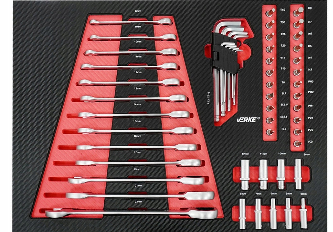 WORKSHOP TOOL CABINET SERVICE TOOL TROLLEY WITH TOOLS 155 Product width 84 cm