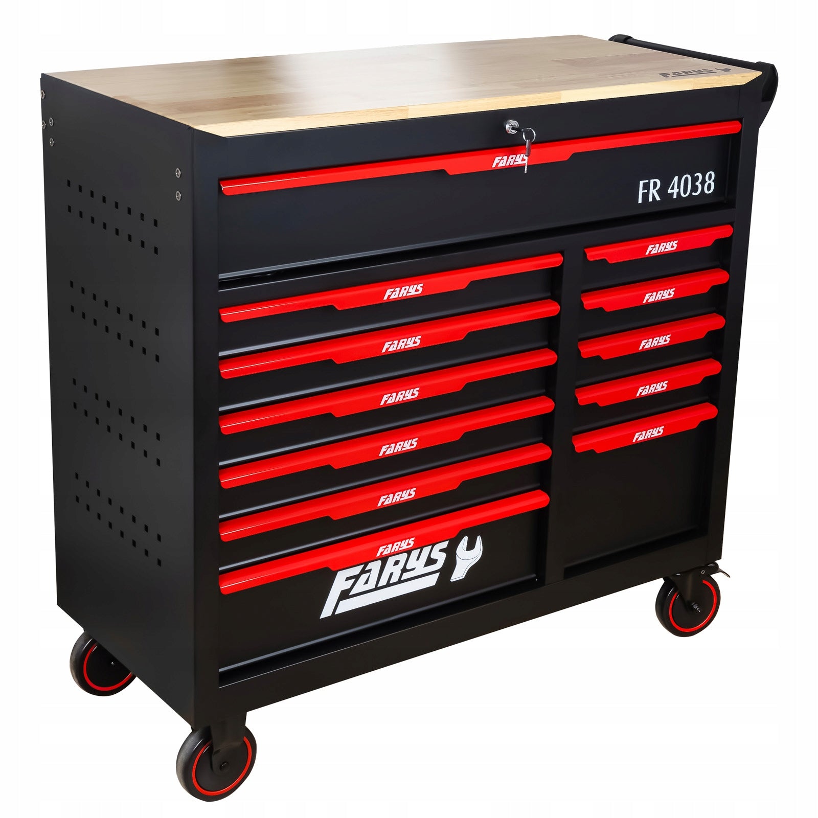 WORKSHOP TOOL CABINET TROLLEY LARGE WITH EQUIPMENT 12 DRAWERS FARYS Brand Farys