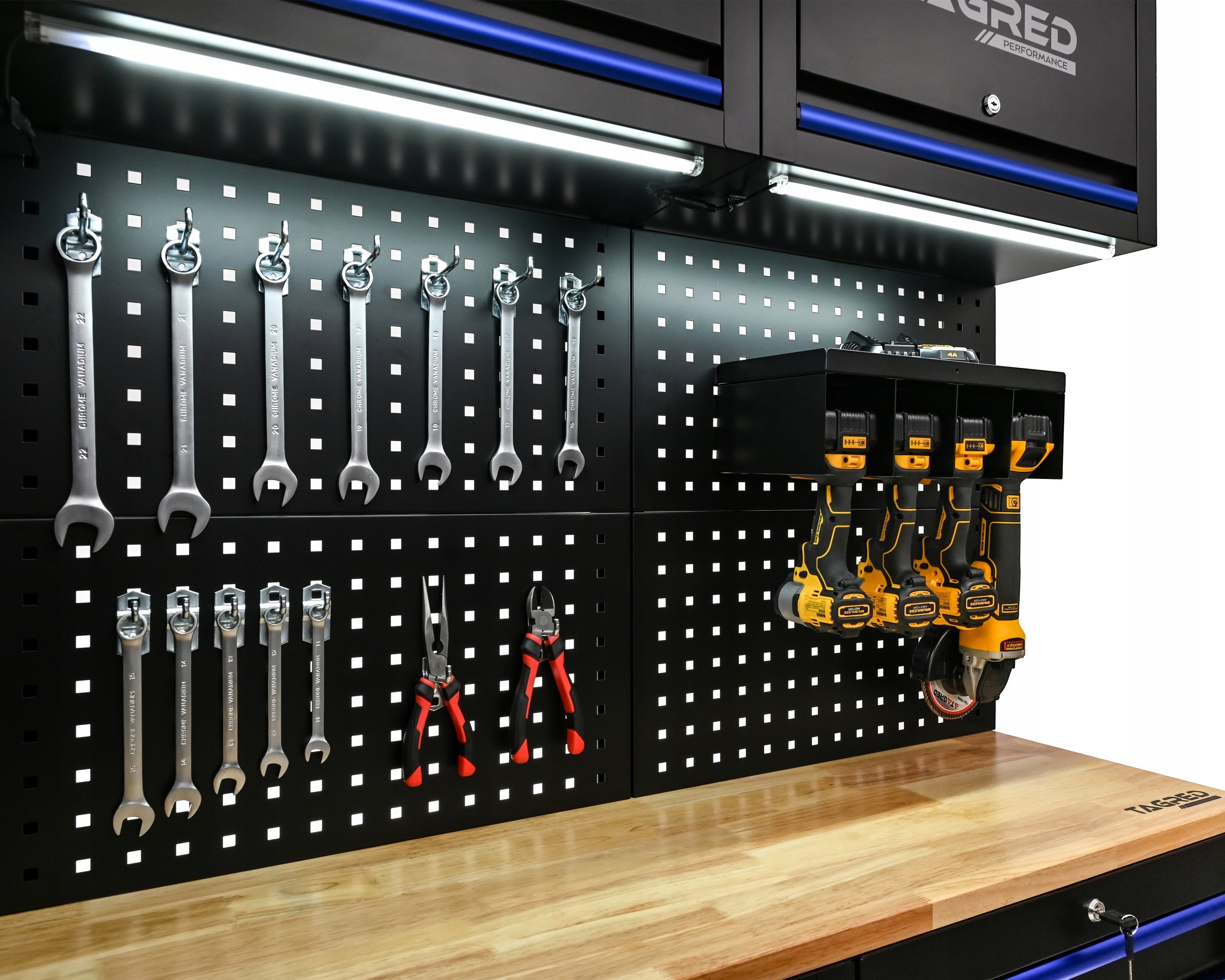 WORKSHOP TOOL FURNITURE RACK FOR GARAGE WORKSHOP MODULES 200CM + LED Brand Tagred