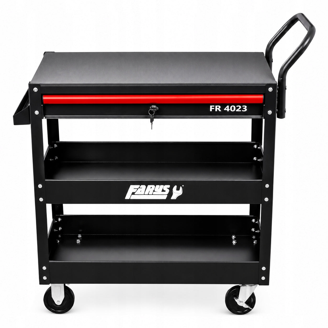 WORKSHOP TOOL TROLLEY ON WHEELS 3 SHELVES DRAWER FARYS Maximum load 120 kg