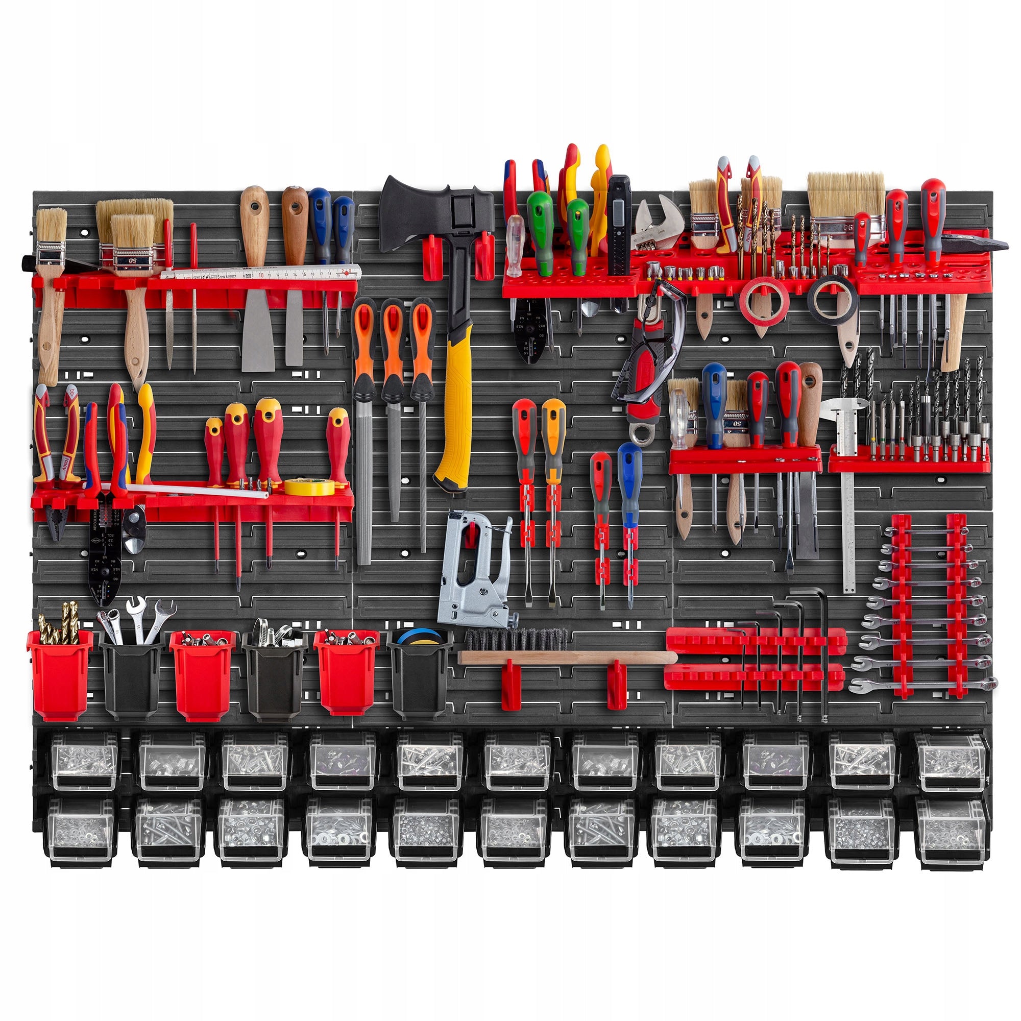 WORKSHOP WALL TOOL BOARD 117x78cm 53EL FOR WORKSHOP GARAGE Additional features hangable fastening holes for elements