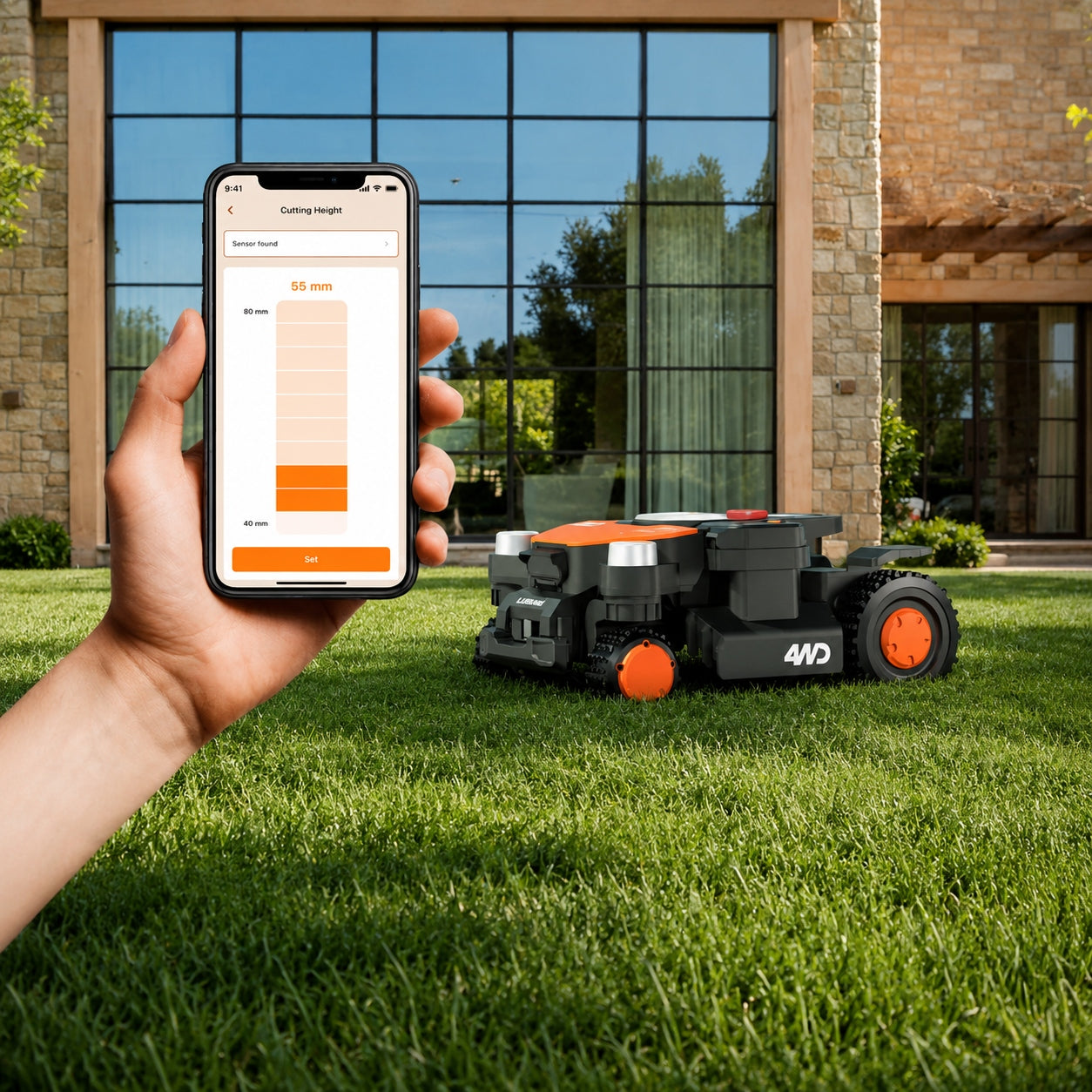 WORX Landroid Vision WR340E 4WD 600m2 Cordless Lawn Mower Packaging status original