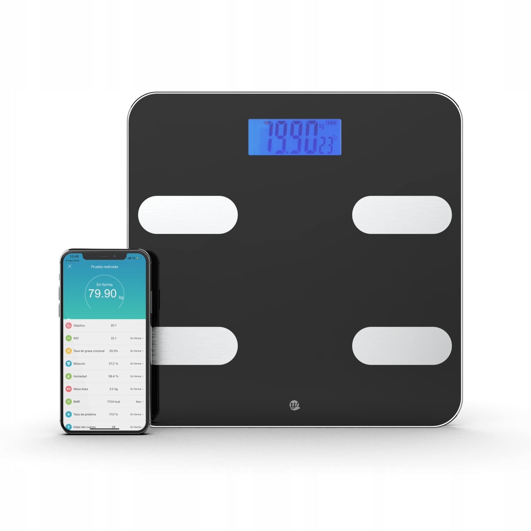 WOTTOCARE Digital Bathroom Scale 150kg with Application