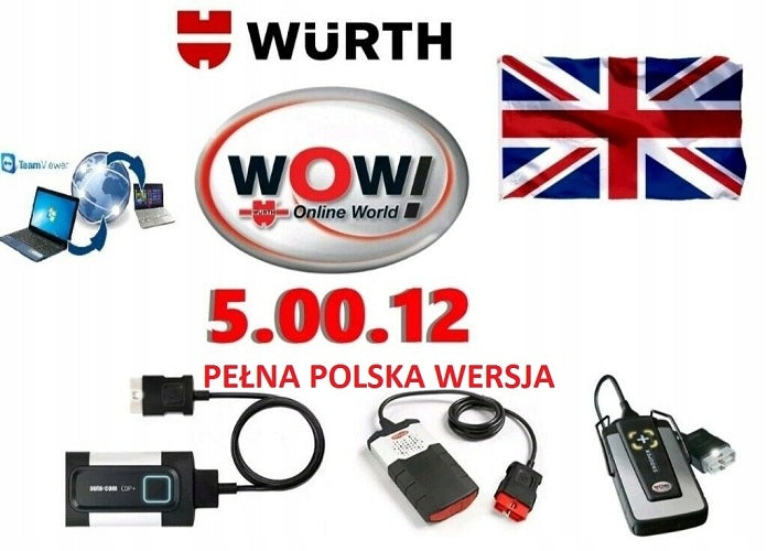 WOW Wurth 5.00.12 Delphi Auto com Snooper Multidiag Najnowsza Polska Wersja