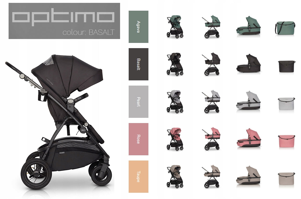 Easy go Sportkinderwagen Optimo, Basalt 