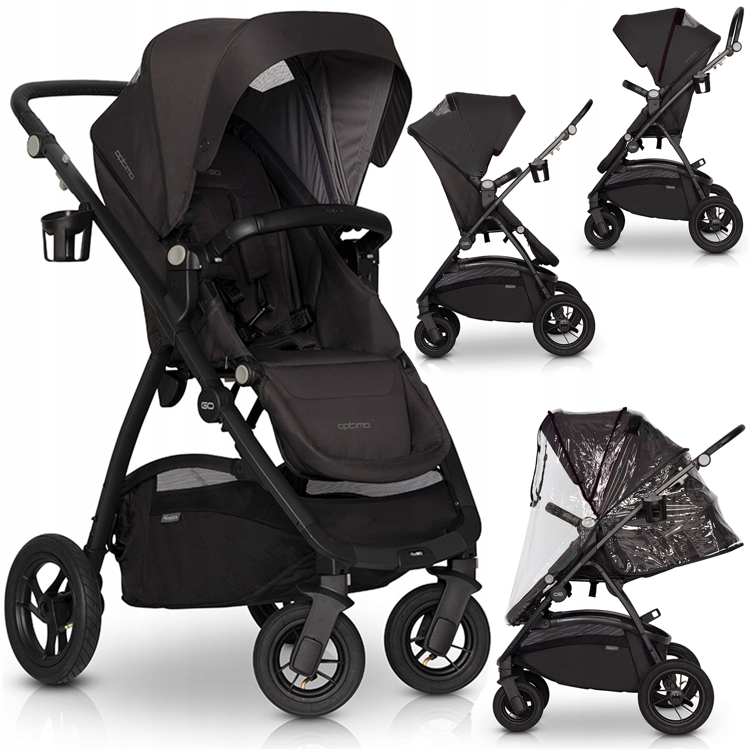 Easy go Sportkinderwagen Optimo, Basalt 