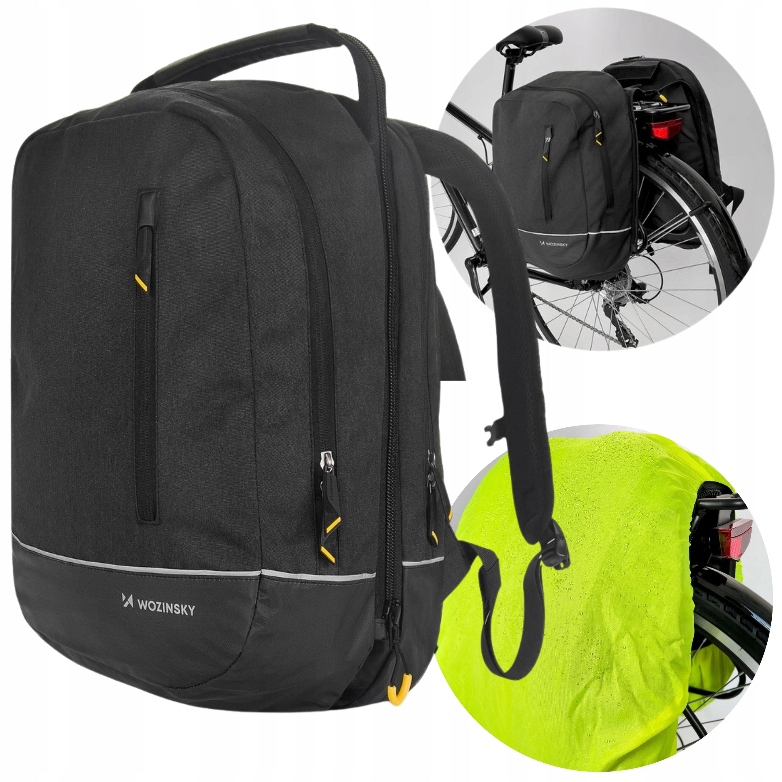 WOZINSKY PANNIER BIKE BACKPACK BIKE BAG FOR LAPTOP TRUNK LARGE