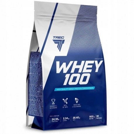 WPC Trec Whey 100 900g DELICIOUS PROTEIN PROTEINS FOR MASS CHOCOLATE MUSCLES EAN (GTIN) 5901828348624