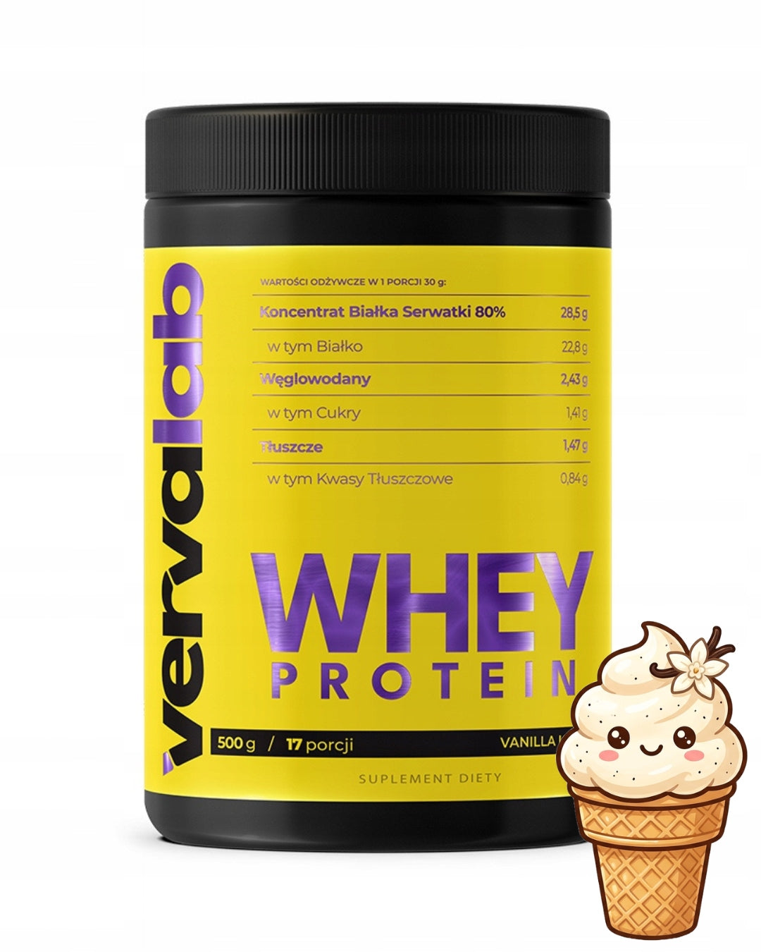 WPC VERVALAB WHEY PROTEIN VANILLA ICE CREAM 500g