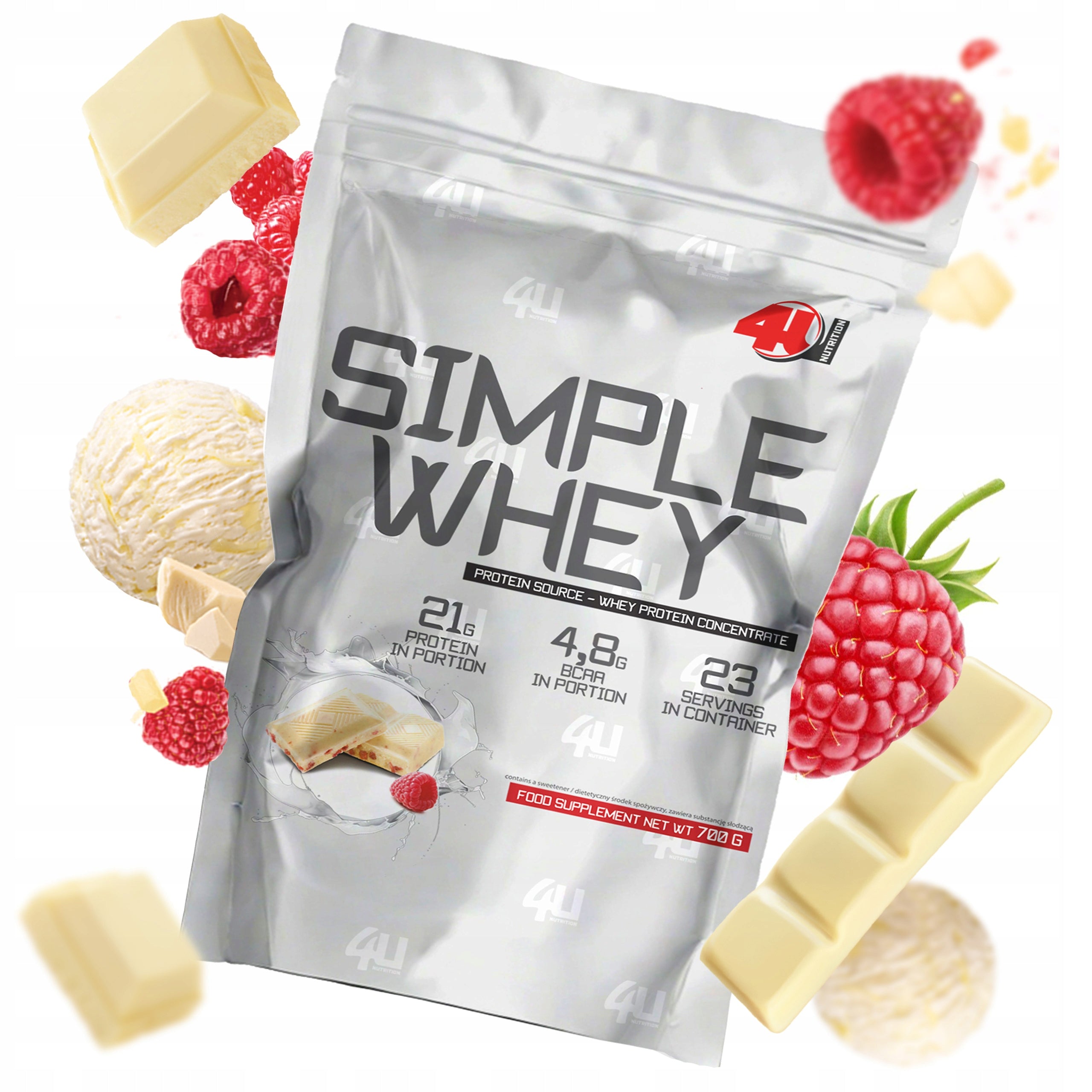 WPC Whey Protein 100% White Chocolate Raspberry 700g PROTEIN SUPPLEMENT