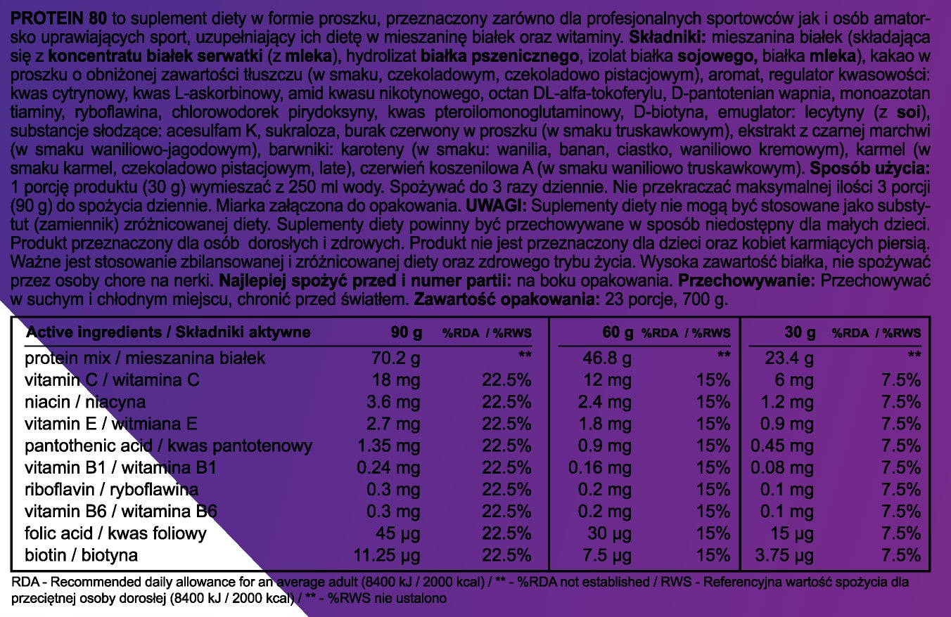 WPC Whey Protein Conditioner VITAMIN C B Biscuit ProActive 700g Manufacturer code 5902444704870