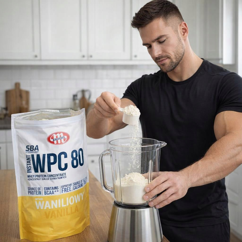 WPC protein 80 Mlekovita vanilla 1400g, whey protein concentrate Packaging status original