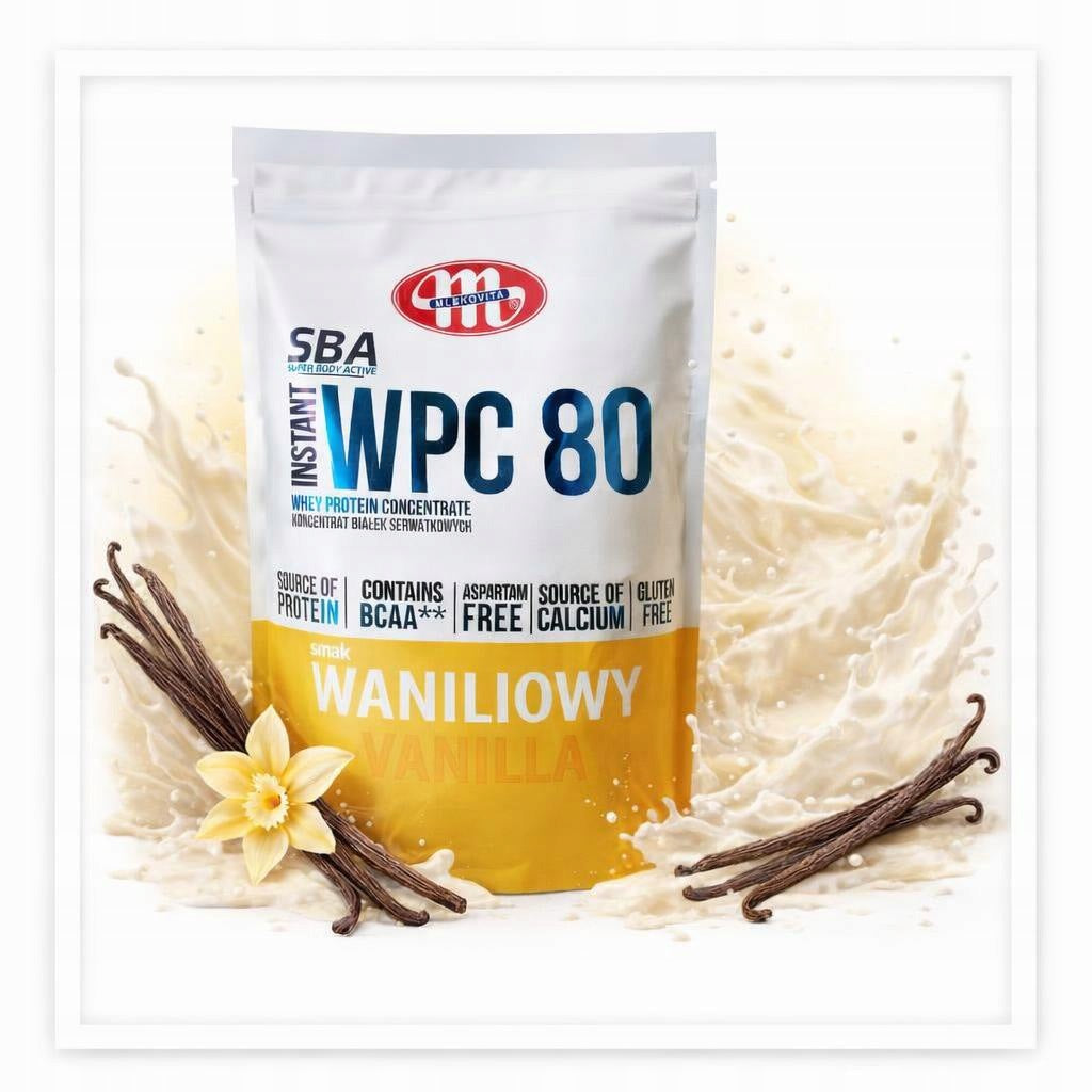 WPC protein 80 Mlekovita vanilla 700g, whey protein concentrate Expiration date not specified