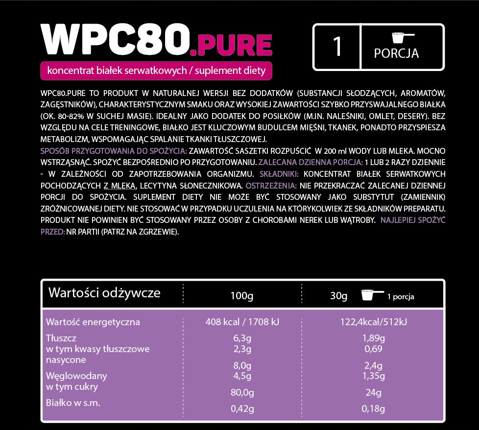WPC80.PURE 30g Endorfin.shop Packaging status original