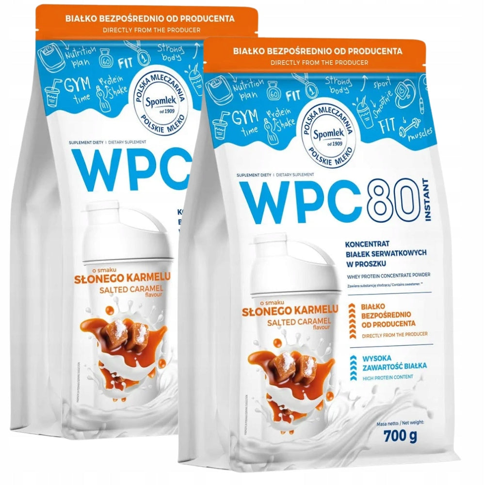 WPC80 SALTY CARAMEL Protein 700g SPOMLEK WHEY PROTEIN CONCENTRATE