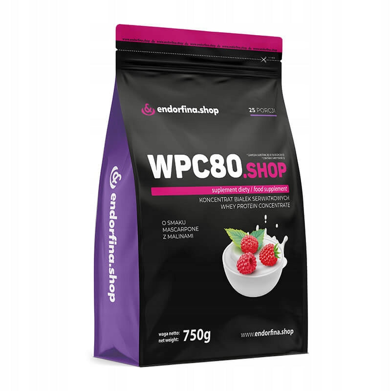 WPC80.shop protein supplement mascarpone with raspberries 750g Endorfina.shop