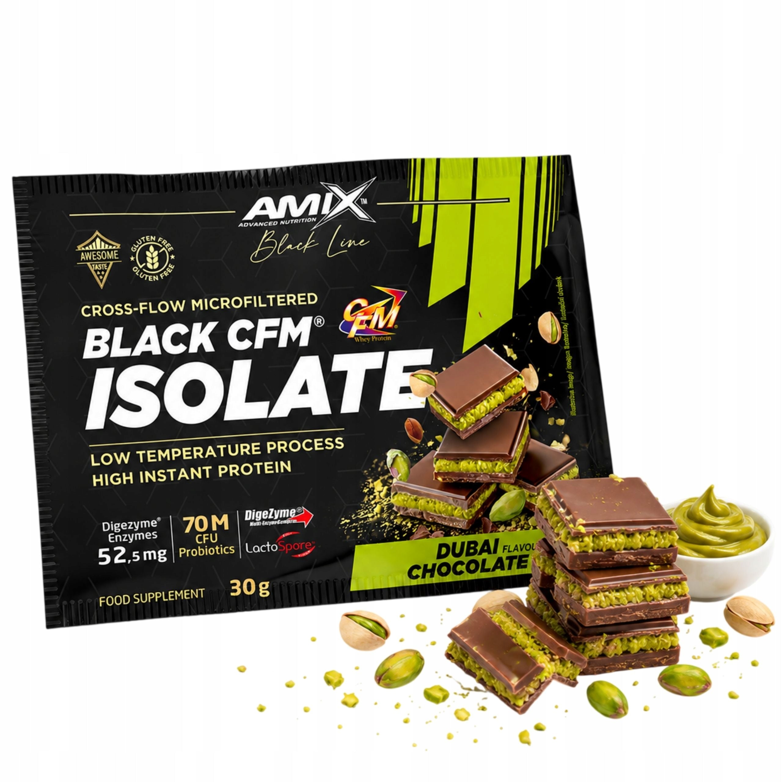 WPI Isolate Protein CFM without Sugar Protein Dubai Chocolate Sachet