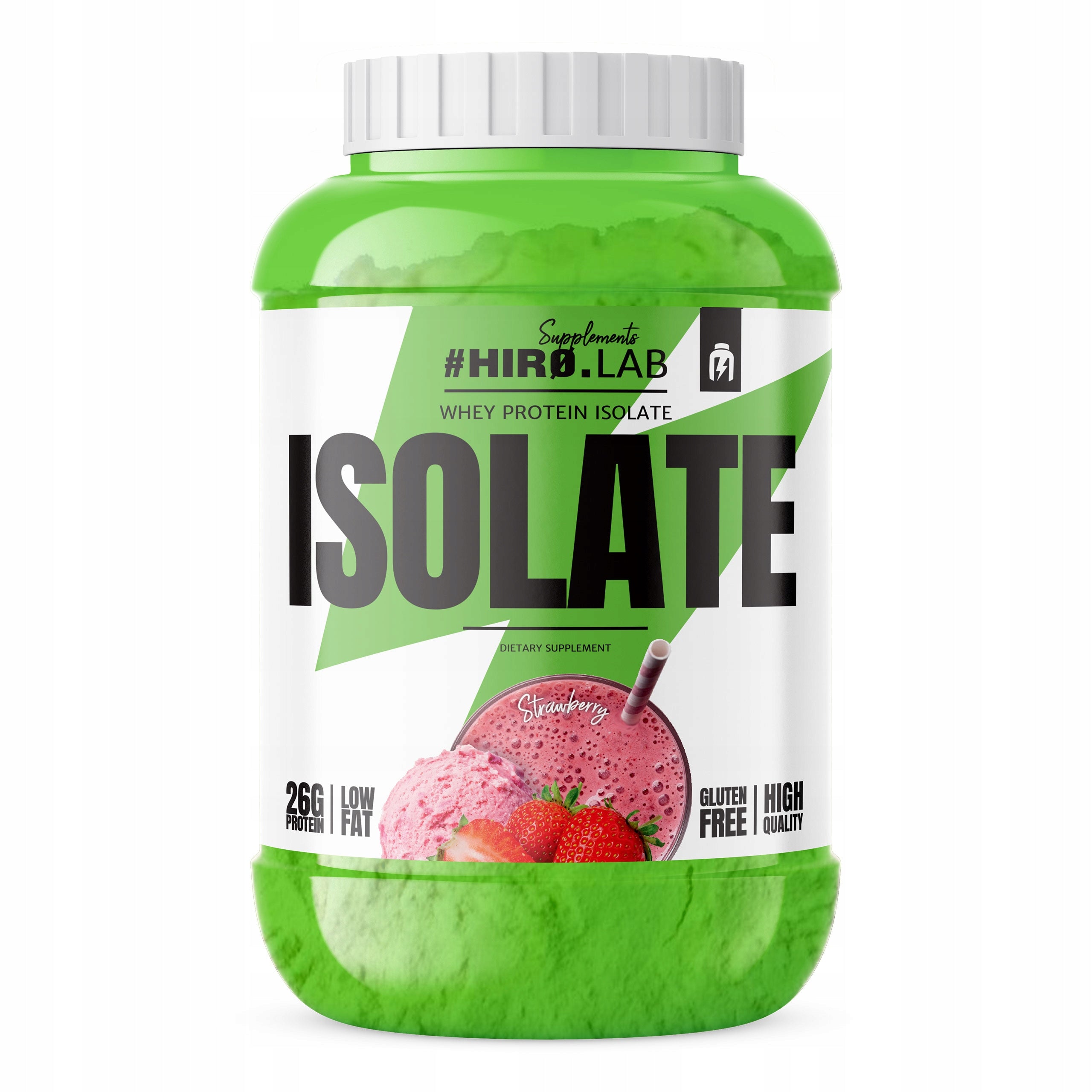 WPI Whey Protein Isolate Conditioner Isolate 1800 g HIRO Strawberry Expiration date at least six months from the date of purchase