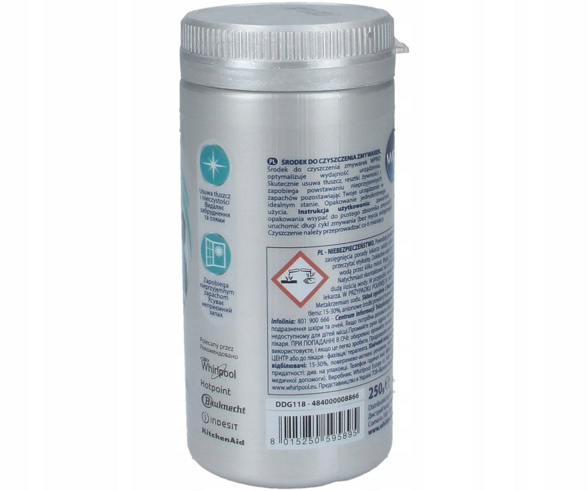 WPRO DEGREASING AGENT FOR WHIRLPOOL DISHWASHERS Manufacturer code KL791482S