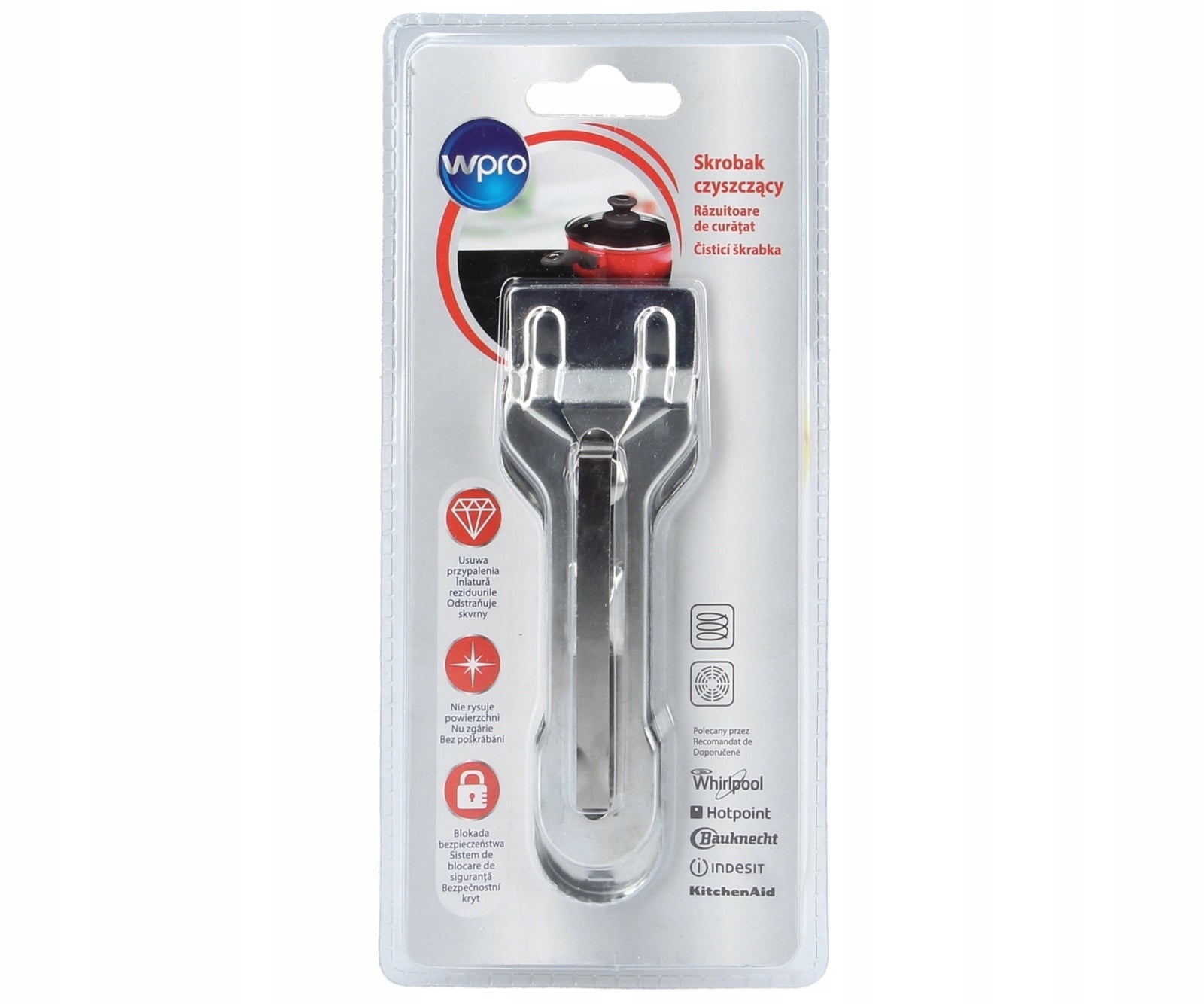 WPRO Induction Ceramic Plate SCRAPER Brand Whirlpool