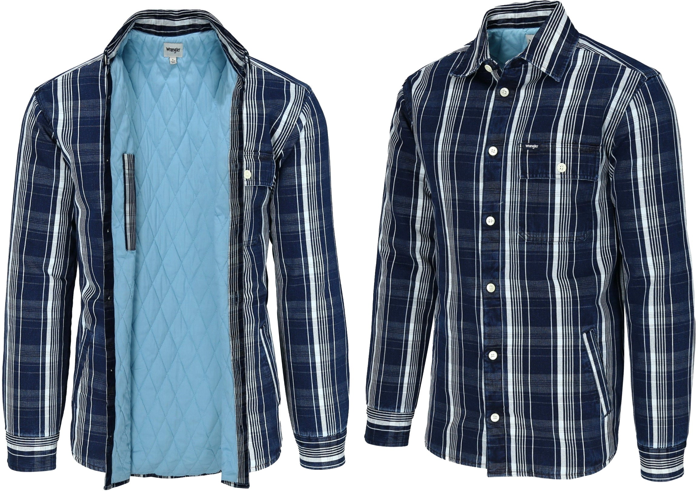 Hemd für Herren Wrangler, blau 