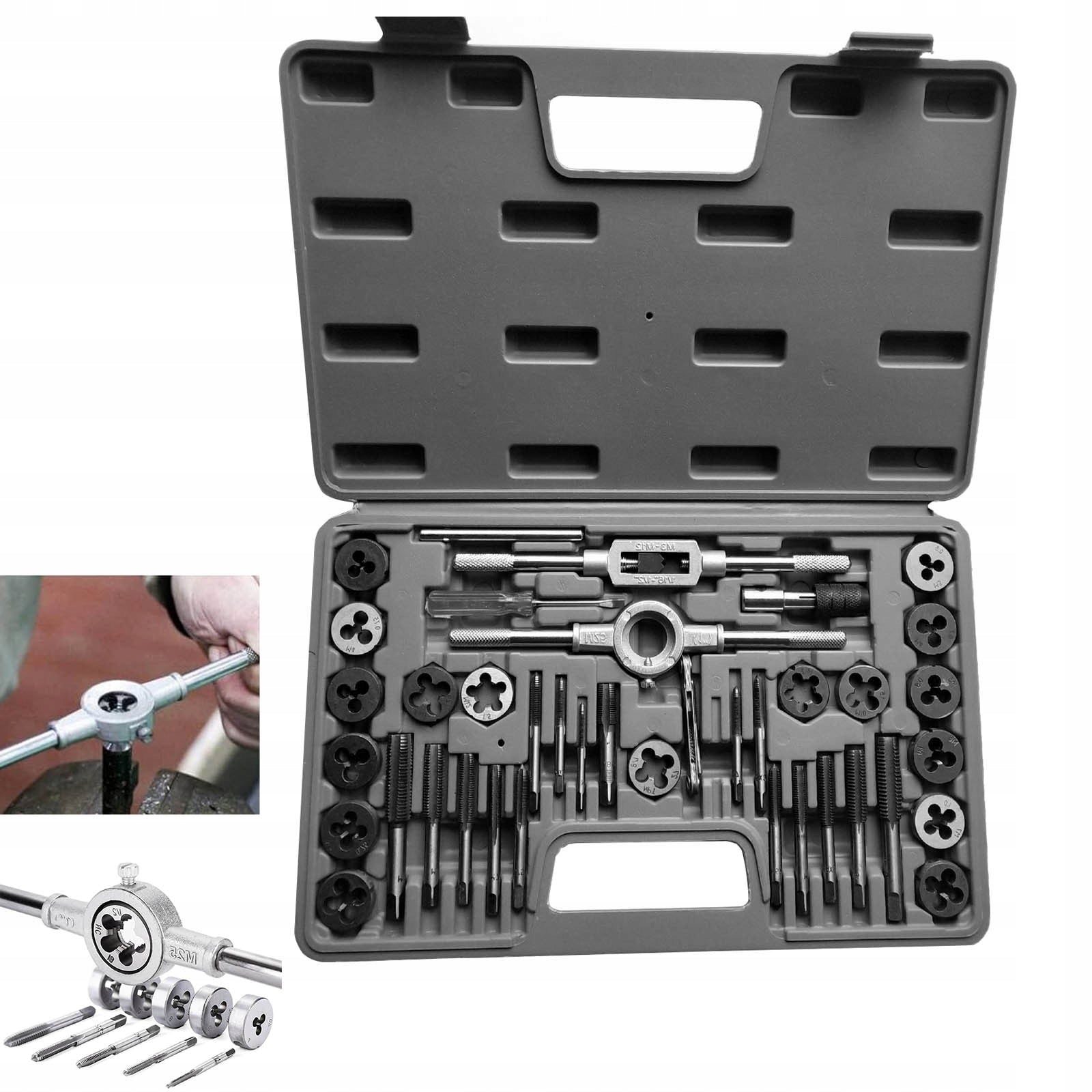 WRENCH SET SOCKET 40-Piece Tap & Die Set – Metric HRC60 Thread Repair KIT