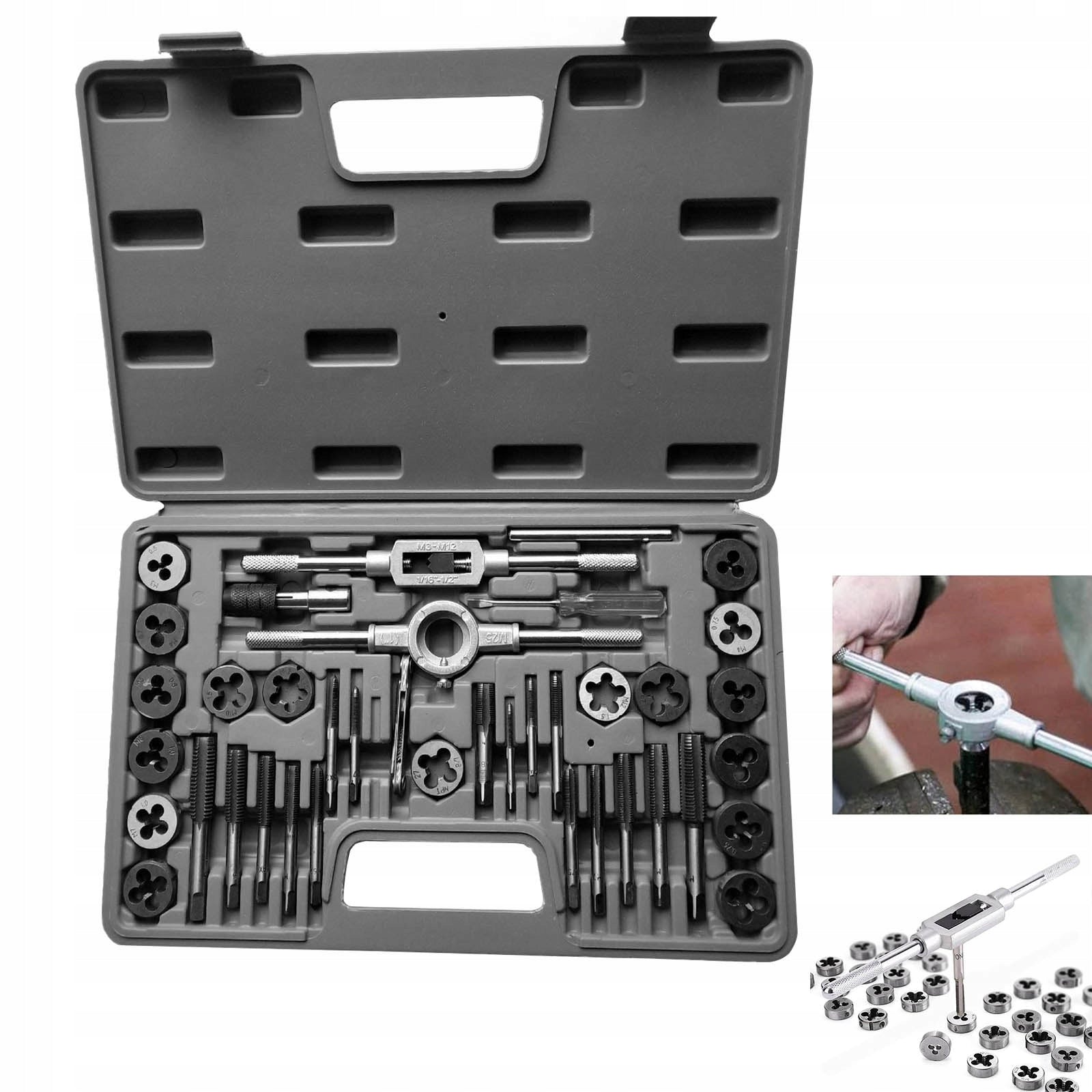 WRENCH SET SOCKET 40-Piece Tap & Die Set – Metric HRC60 Thread repair Kit
