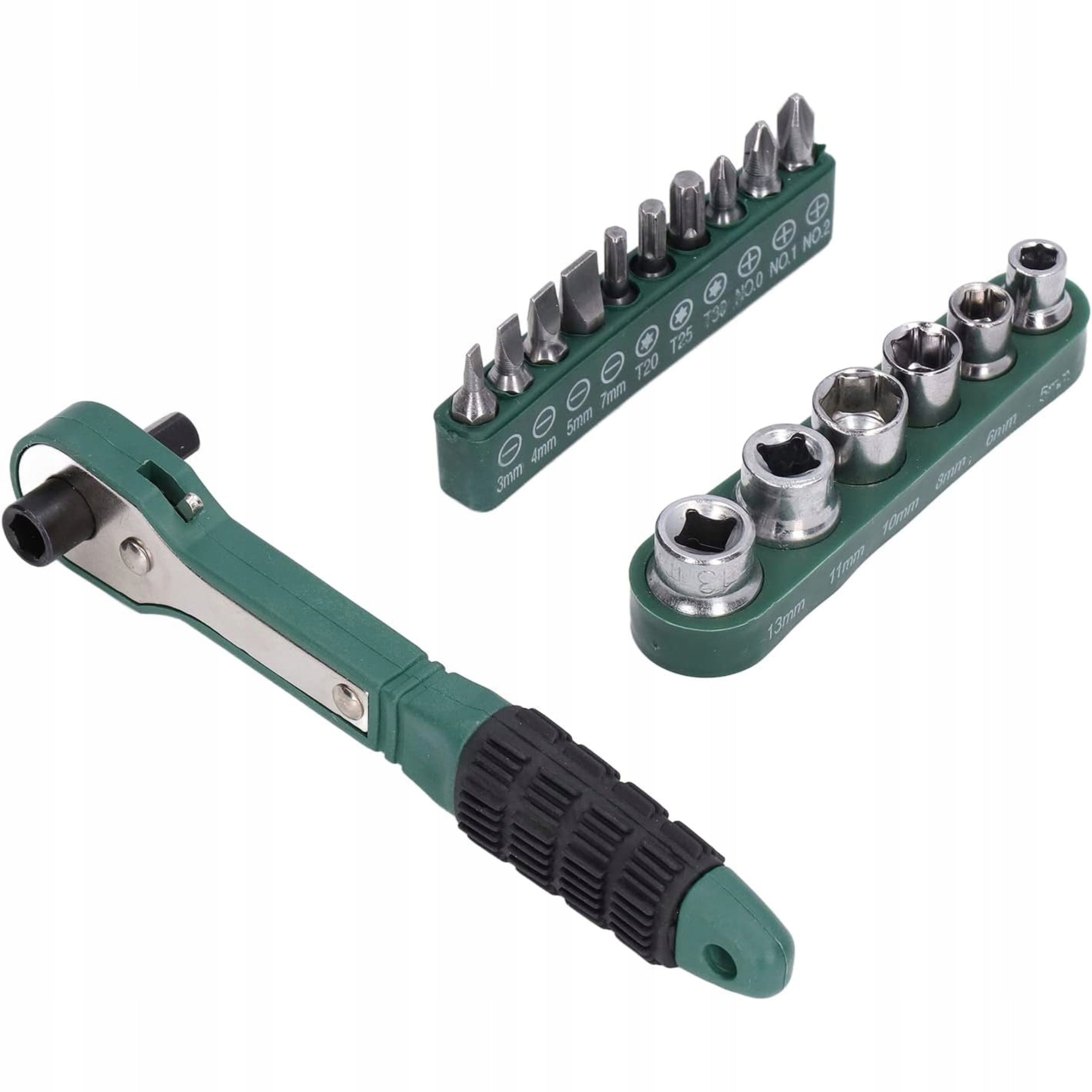 WRENCH SMALL RATCHET CAPS BITS SET OF 16 elements 5 to 13mm Brand no brand