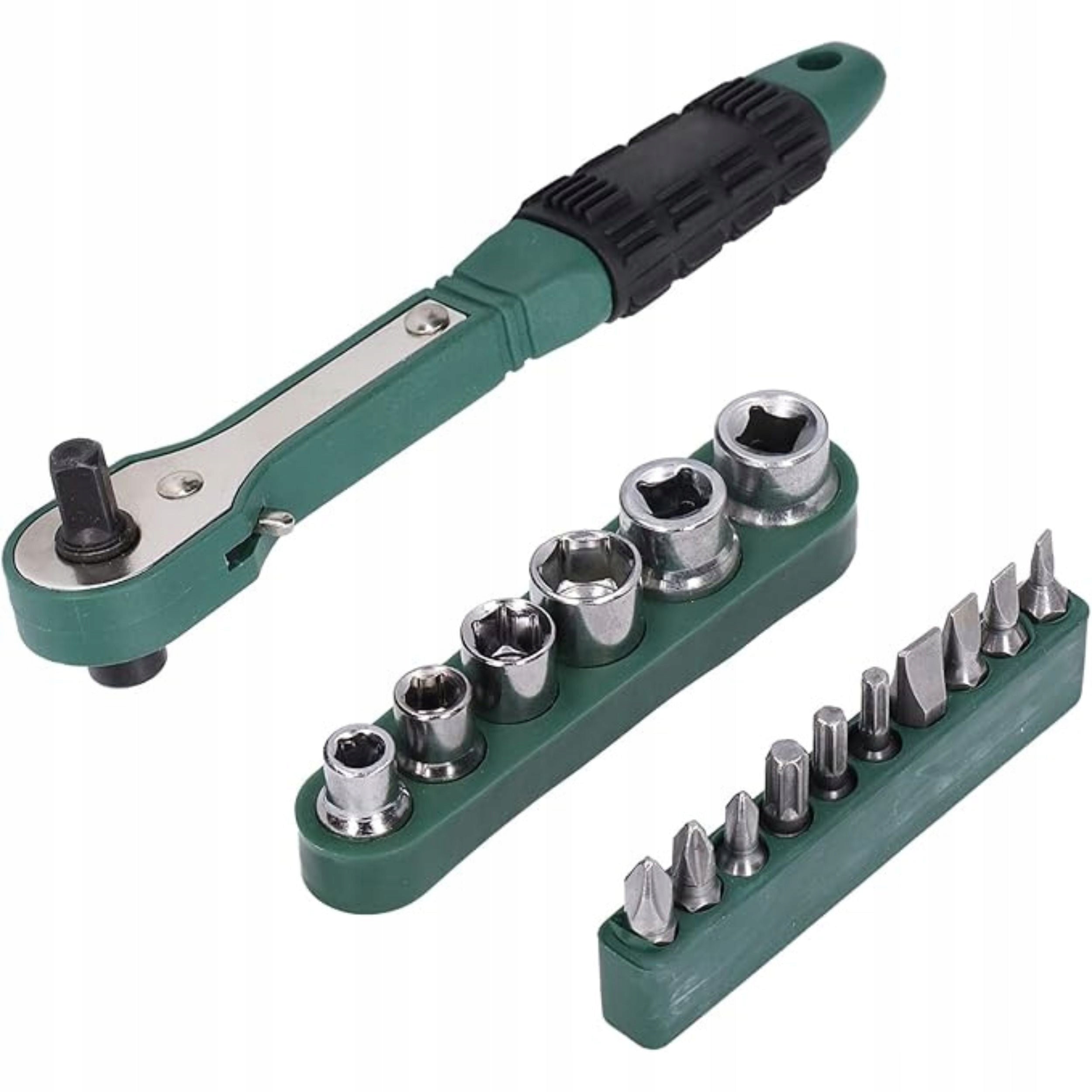 WRENCH SMALL RATCHET CAPS BITS SET OF 16 elements 5 to 13mm Manufacturer code wkrętak nasadowy torxy adapter mini