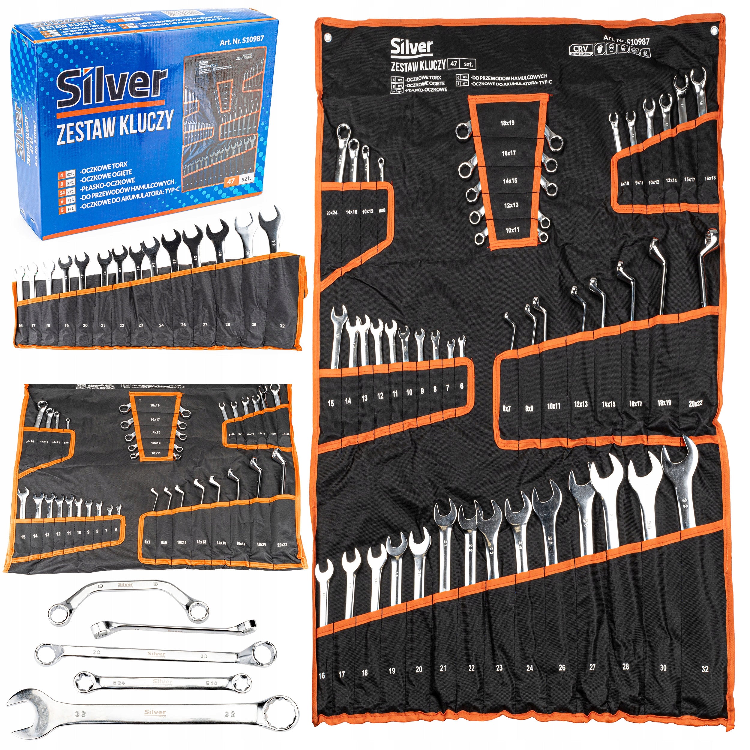 WRENCHES FLAT EYE BENT TORX WIRES C 47PCS