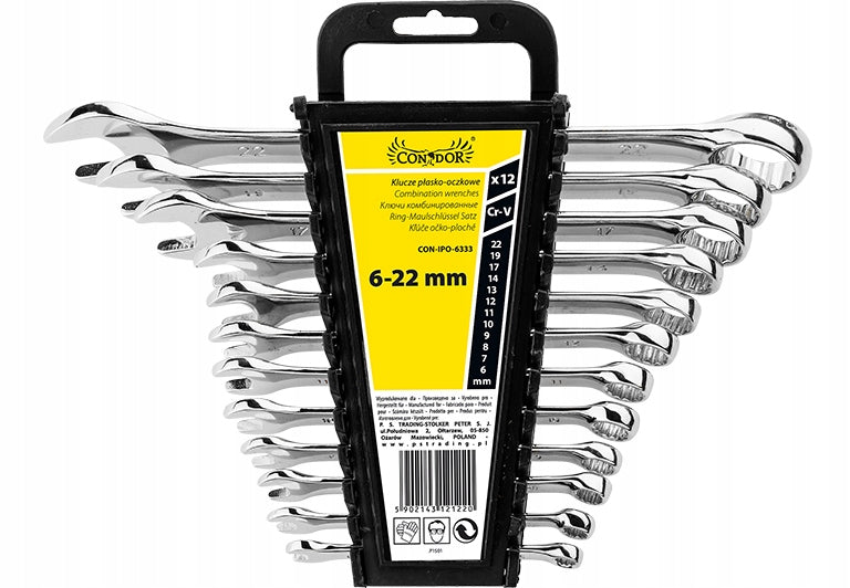 WRENCHES FLAT EYELET KEYS 6-22mm SET OF 12