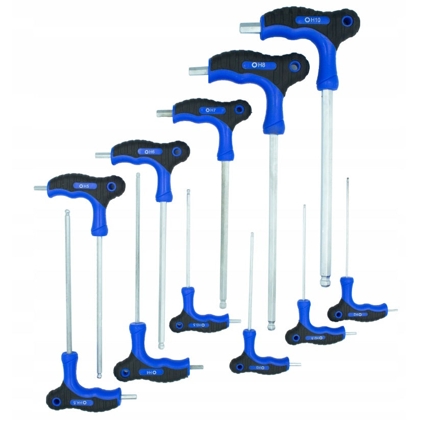 WRENCHES HAMMERS SCREWDRIVERS ANGLE SCREWDRIVERS IMBUS 11 PCS T2 - T10 LONG Key type hex key