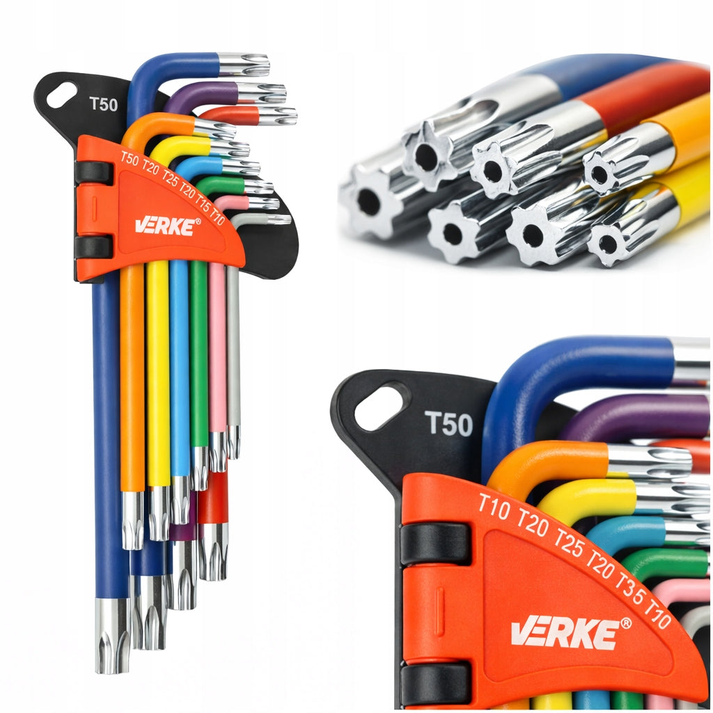 WRENCHES TORX T10-T50 CrV COLORFUL SET OF 9 Manufacturer code V35501
