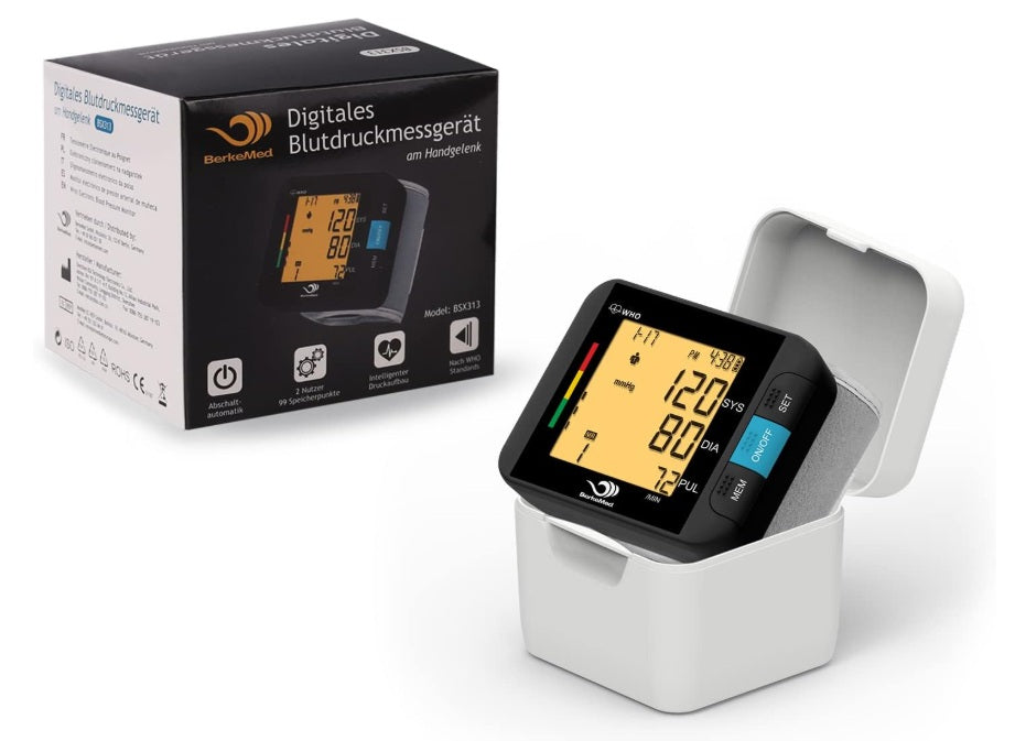 WRIST BLOOD PRESSURE MONITOR BERKEMED BSX313