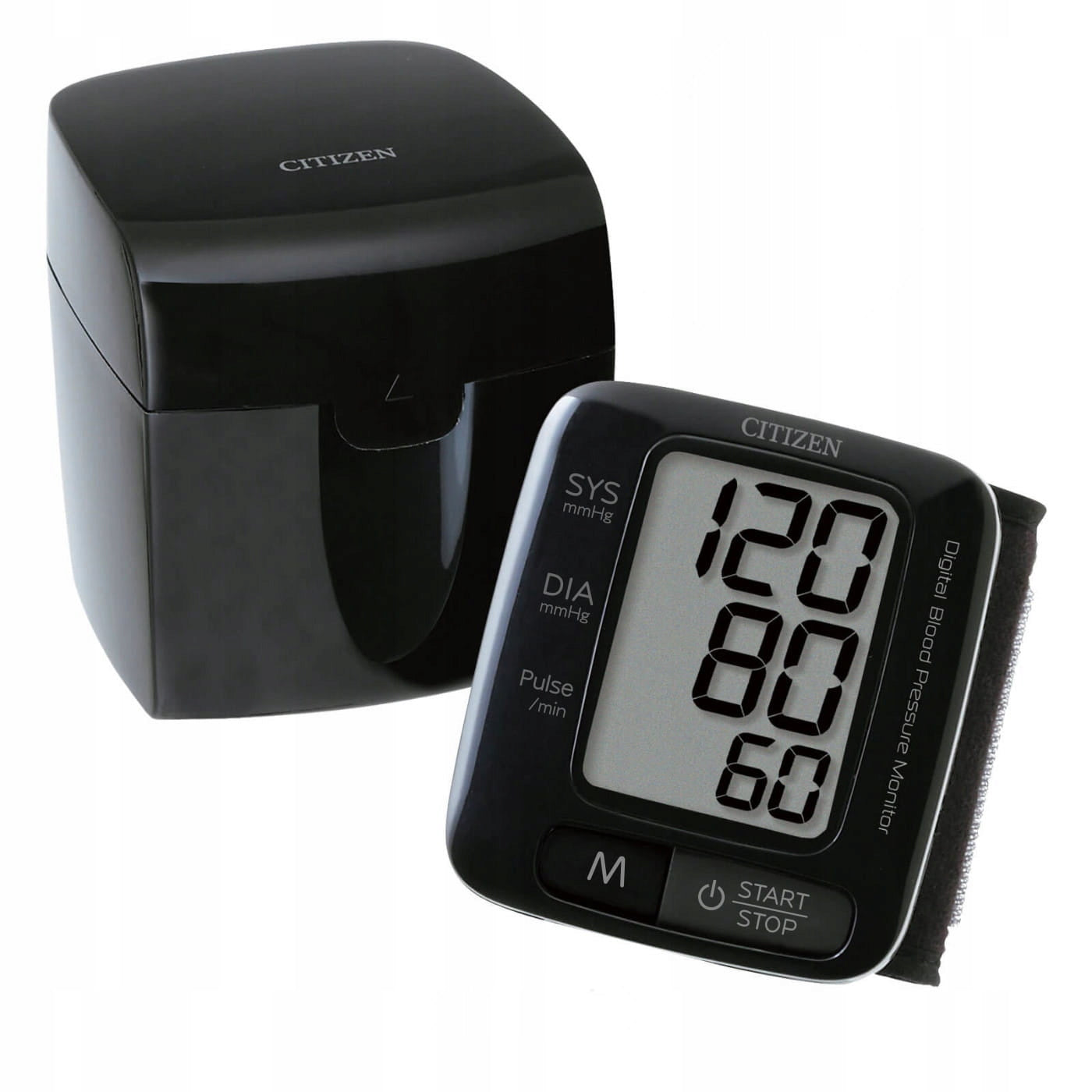 WRIST BLOOD PRESSURE MONITOR CITIZEN MEASUREMENT AT ARRHYTHMIA MODEL CH-650 BLACK