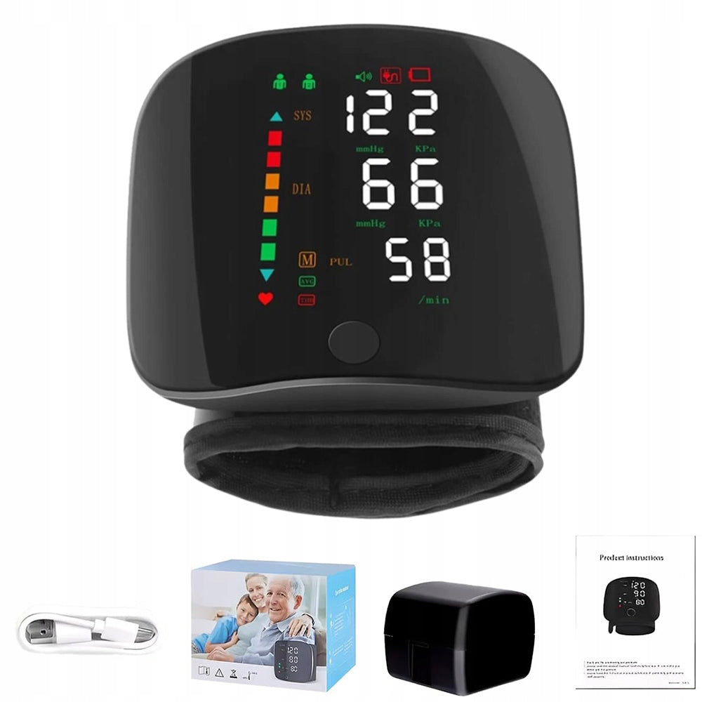 WRIST BLOOD PRESSURE MONITOR with USB Portable Blood Pressure Monitor