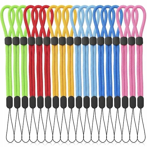 WRIST LEASH ADJUSTABLE COLOR FOR CAMERA PHONE KEYCHAIN 12 PCS.