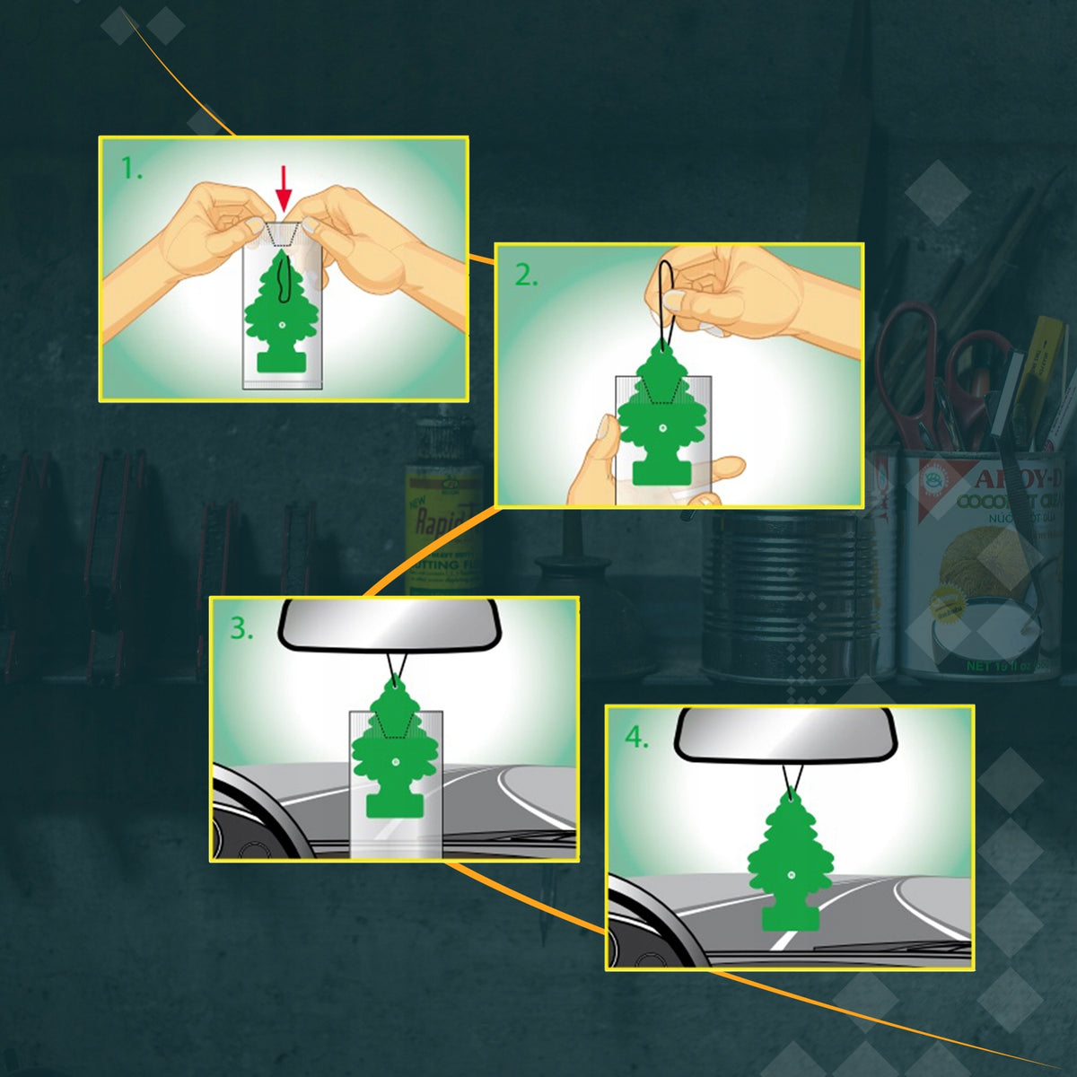 WUNDER-BAUM New Car fragrance pendant Manufacturer's catalog number Drzewko zapachowe New Car