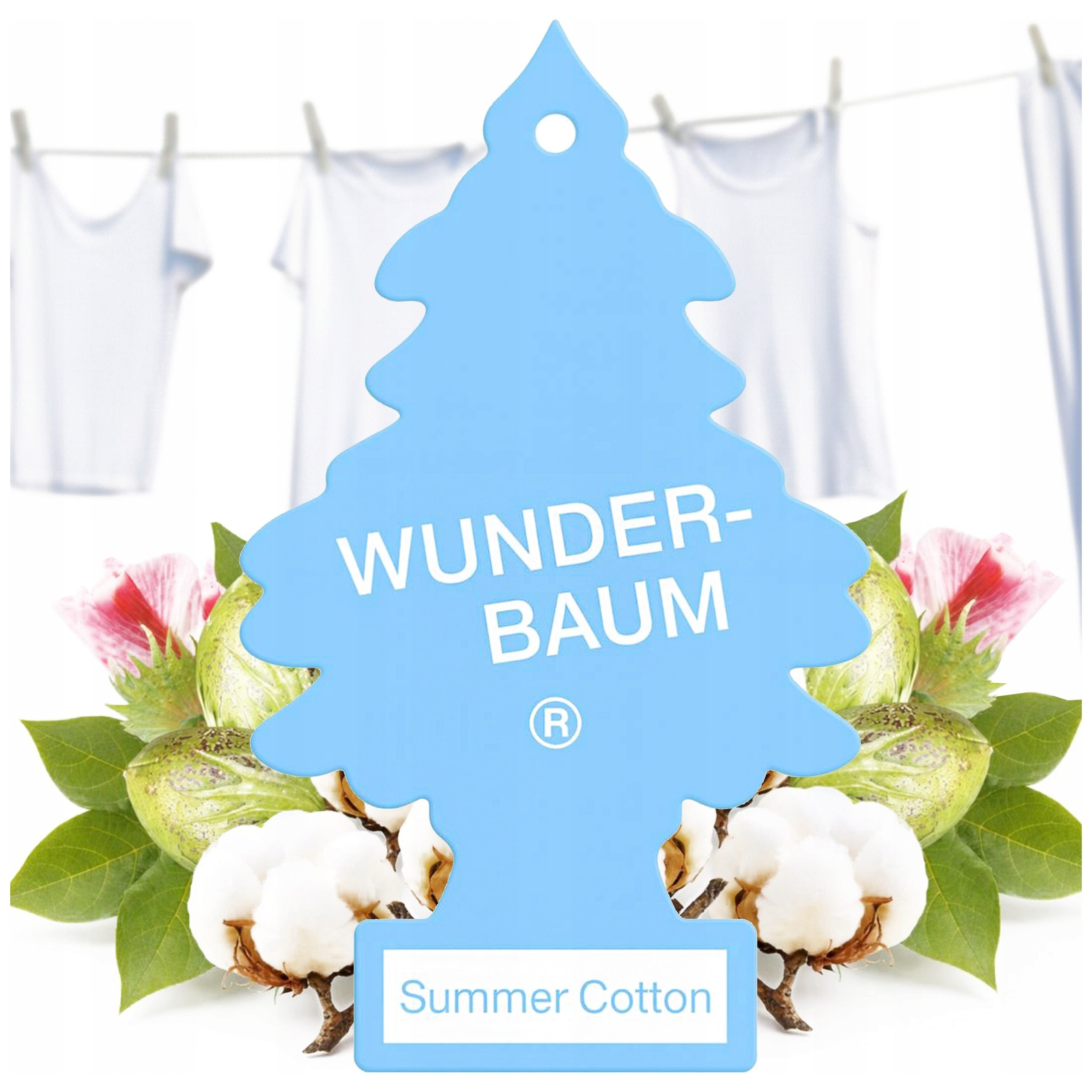 WUNDER BAUM SUMMER COTTON CHRISTMAS TREE - Fresh Laundry Scent - PENDANT