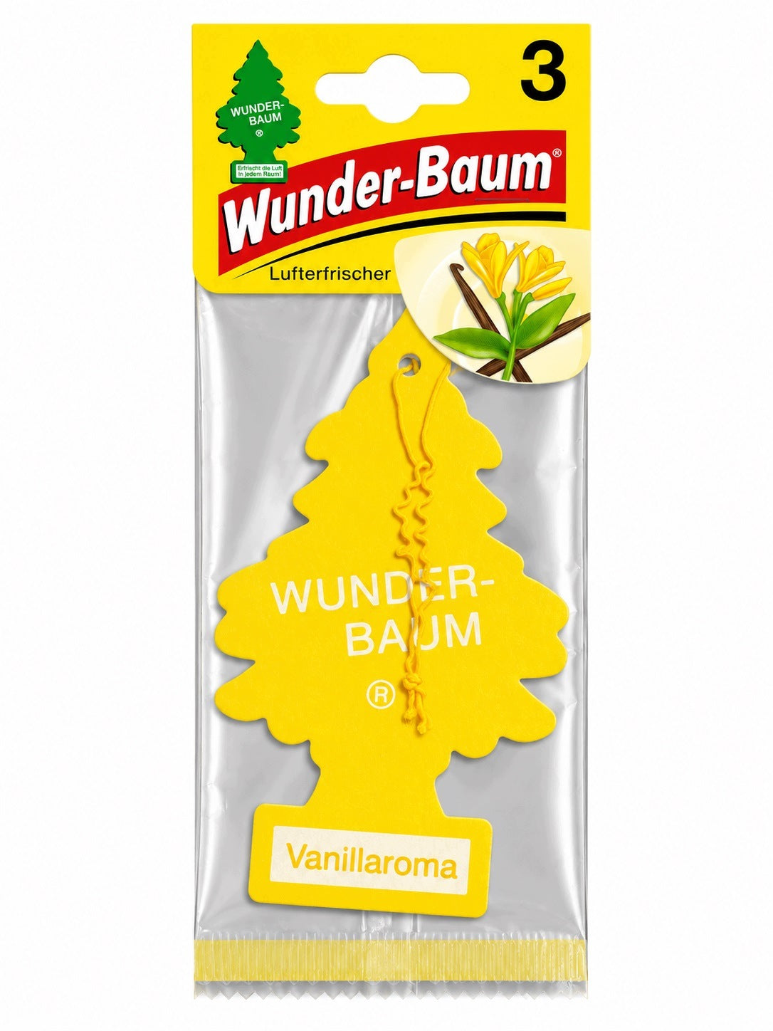 WUNDER BRAUM PENDANT CHRISTMAS TREE SCENT VANILLAROMA FRAGRANCE FOR CAR 3 pcs.