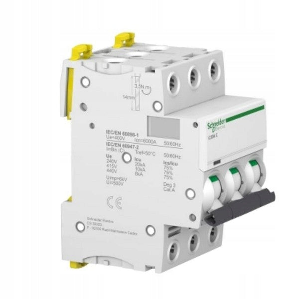 Modularer automatischer Schalter Schneider Electric Acti9 iC60N, 3P 32A C 6kA 