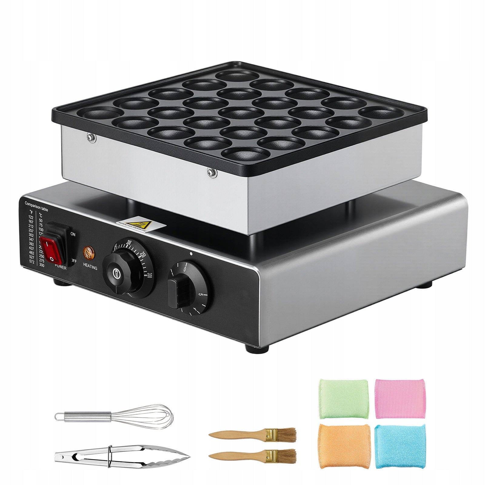 Waffle Iron 25 Holes Round 43MM Stainless Steel For Kitchen And Restaurant